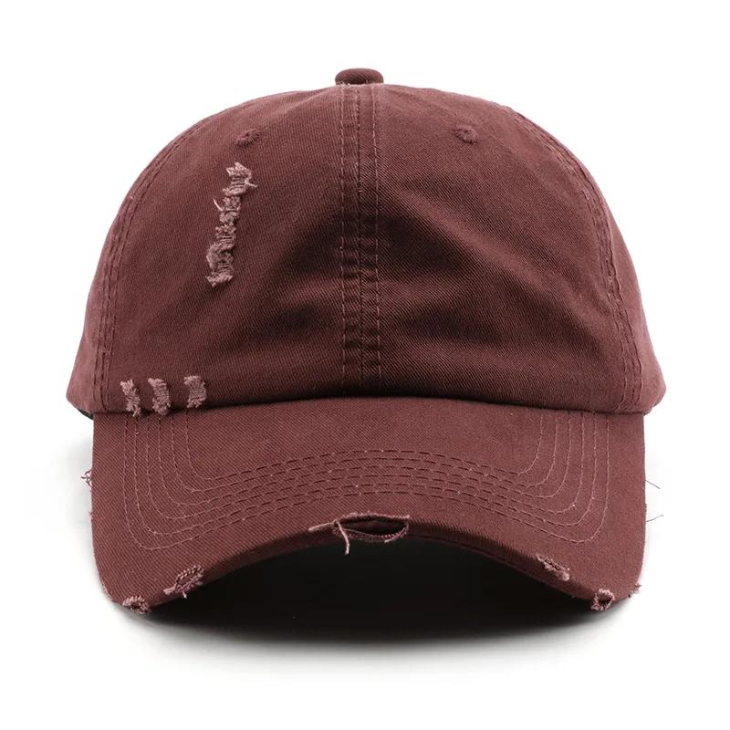 Cotton Perforated Retro Baseball Hat Men's and Women's Hip Hop Hat Summer Leisure Truck Hat Unisex Snapback Hat Gorras