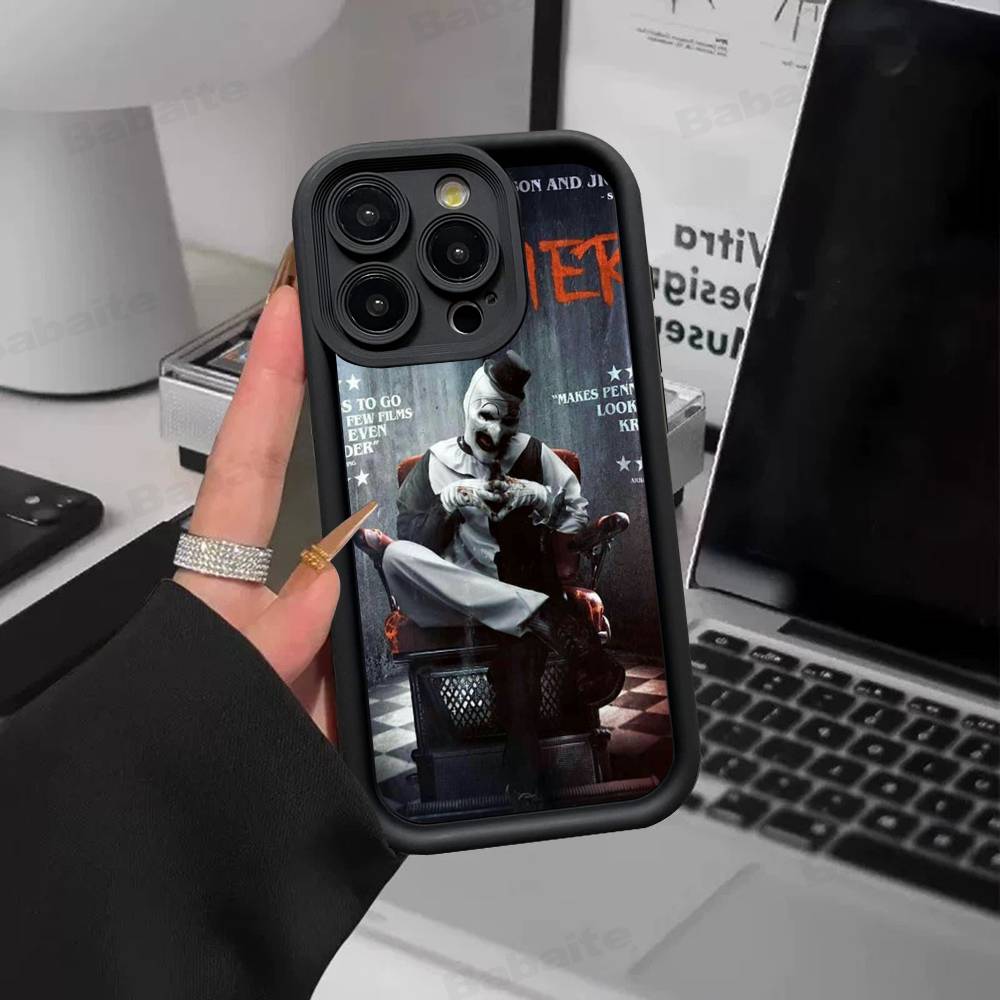 Horrorfilm Terrifier Siliconen Telefoonhoesje Voor IPhone 17 Pro Max 16 15 14 13 12 11 Plus 17 Air