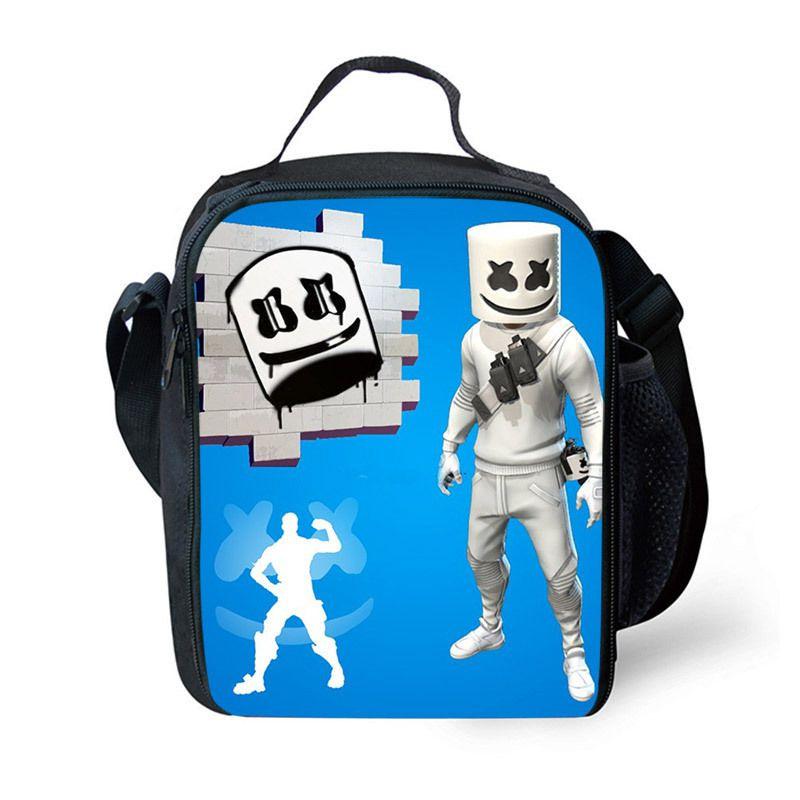 Marshmallow DJ Lunchtasche - Große Kapazität Thermoisolierte Kühltasche für Schüler und Picknicks