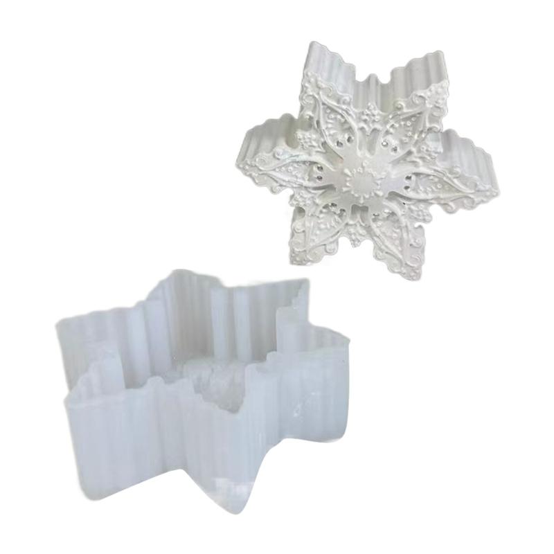 Schneeflocken-Silikonform, DIY-Epoxidharz-Formen, Tischdekorationsform, Duftkerzen- und Gipsherstellungswerkzeug, leicht zu reinigen