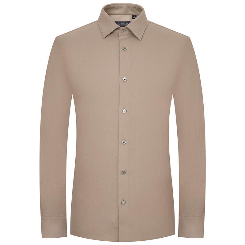 Baoxiniao Men's Easy Care Brushed Long-Sleeve Dress Shirt