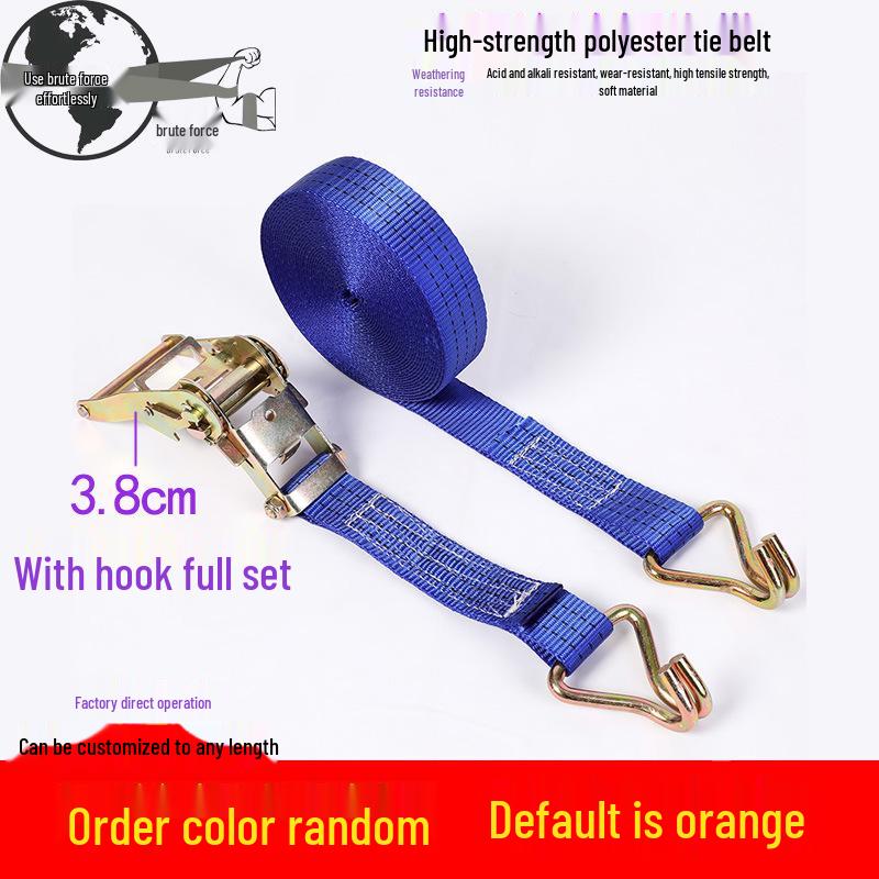 38mm Ratchet Tie Down Strap with Brake for Cargo, Pallets, Luggage, Trucks, and Airplanes
