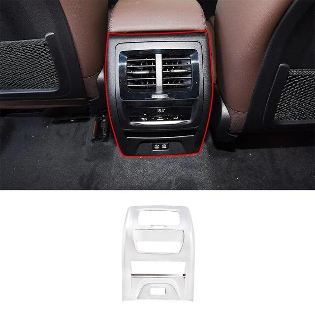 Car Rear Air Conditioning Vent Outlet Frame Cover Trim Sticker For BMW X3 G01 X4 G02 2018 Auto Interior Accessories