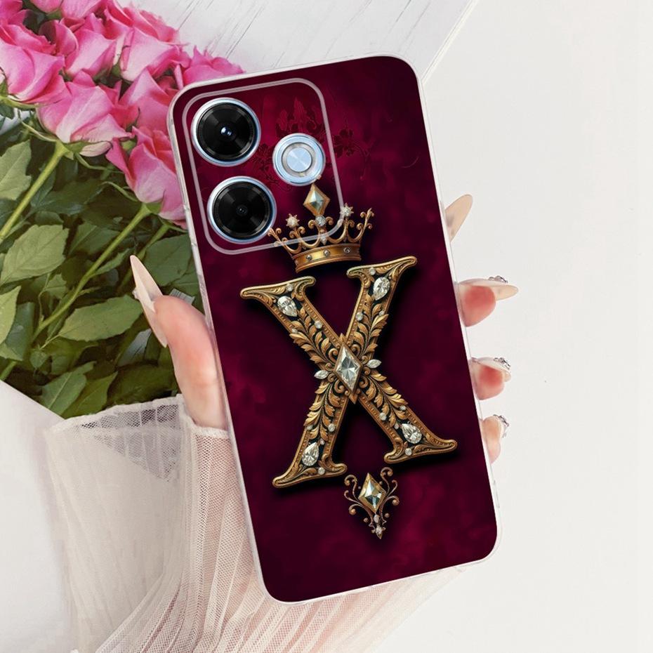 

Fashion Crown Letter Case For Xiaomi Redmi 13X Soft Silicone TPU Back Cover For Redmi 13X Phone Cases Redmi 13X