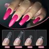 Clear Nail Extensions for Women Professional Long Transparent Acrylic Tips with Measuring Scale Full Cover False Nail
