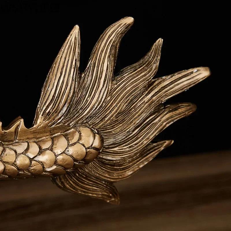 Novo Estilo Bom Dragão da Sorte Decoração de Resina Sala de Estar Quarto Estudo Decoração Criativa Abertura de Loja Artesanato Auspicioso