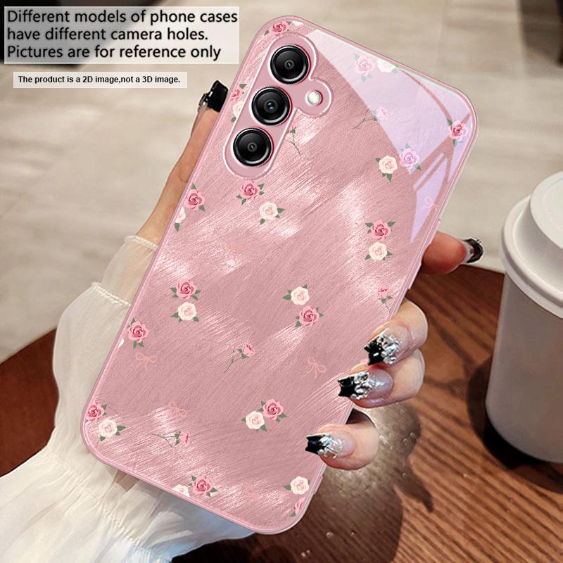 Gradient Yellow Rose For Samsung A73 72 71 A70 56 55 54 A53 52 51 50 42 A35 A34 33 32 31 26 25 24 23 22 30 Glass Phone Case