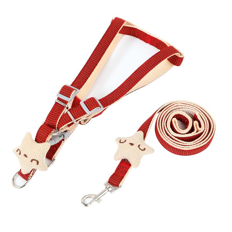 Cat Traction Rope Special Traction Small Starfish Nylon Pet Chest Strap Cute Walking Cat Rope When Going Out To Prevent Breaking Free