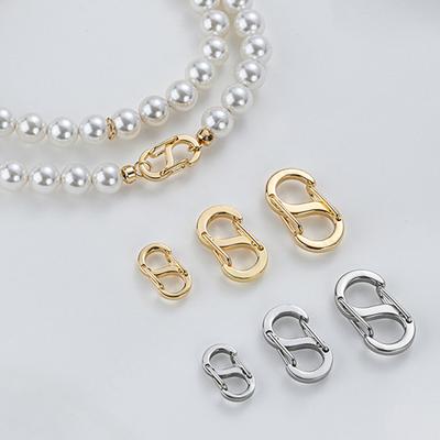 Edelstahl Halskettenverschluss S-förmiger Haken Clip Verbinder DIY Armband Kette Schlüsselanhänger Schmuck Metall Doppel-Hummerverschluss
