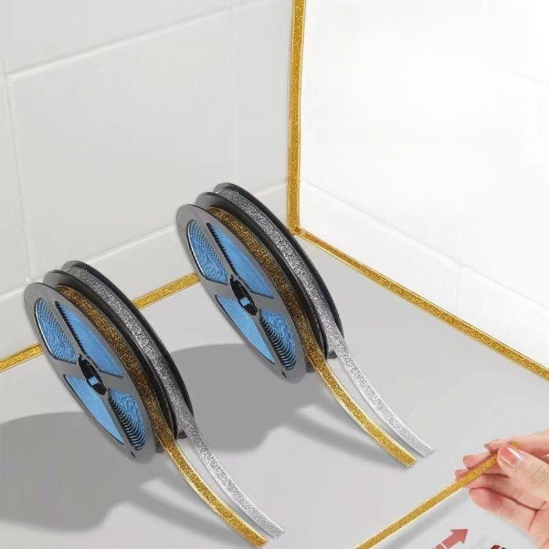 Selbstklebendes schimmelresistentes wasserdichtes Dichtungsband – 0,8 cm x 3 m/6 m für Fliesenrand, Spülbeckenabdichtung, Badewanne, Arbeitsplatte – DIY Dekoratives Formteilstreifen