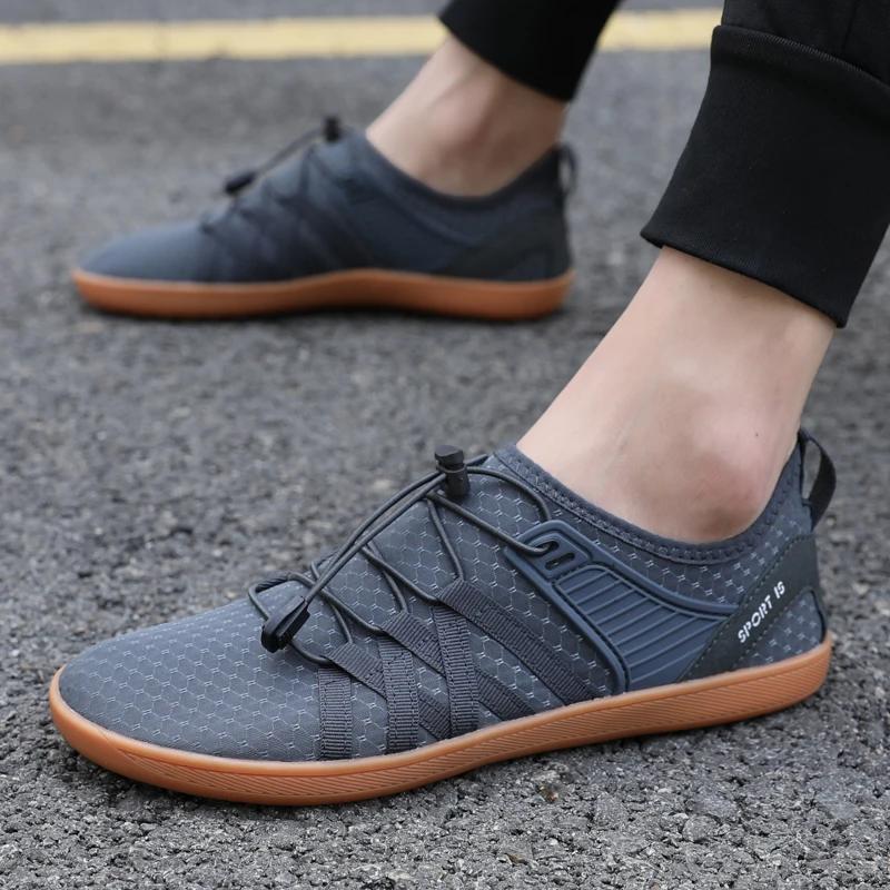 New Minimalist Shoes for Men Wide Toe Barefoot Casual Sneakers Women Mesh Breathable Unisex Sneakers Lightweight Walking Shoes