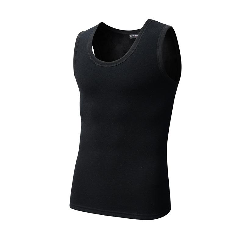 

Чоловічий зимовий двосторонній флісовий жилет Потовщений приталений топ Нижня білизна XXXXL чорний