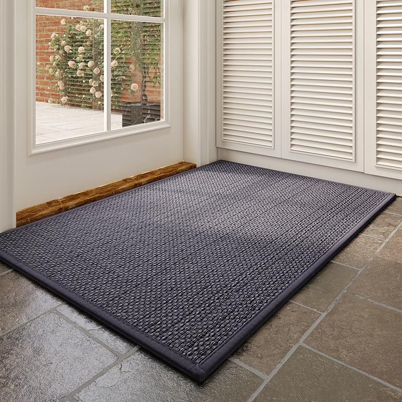 

Коврик для входа, льняной плетеный коврик для ног, резиновый коврик для гостиной, противоскользящий коврик для ног для дома, входная дверь 50x80cm