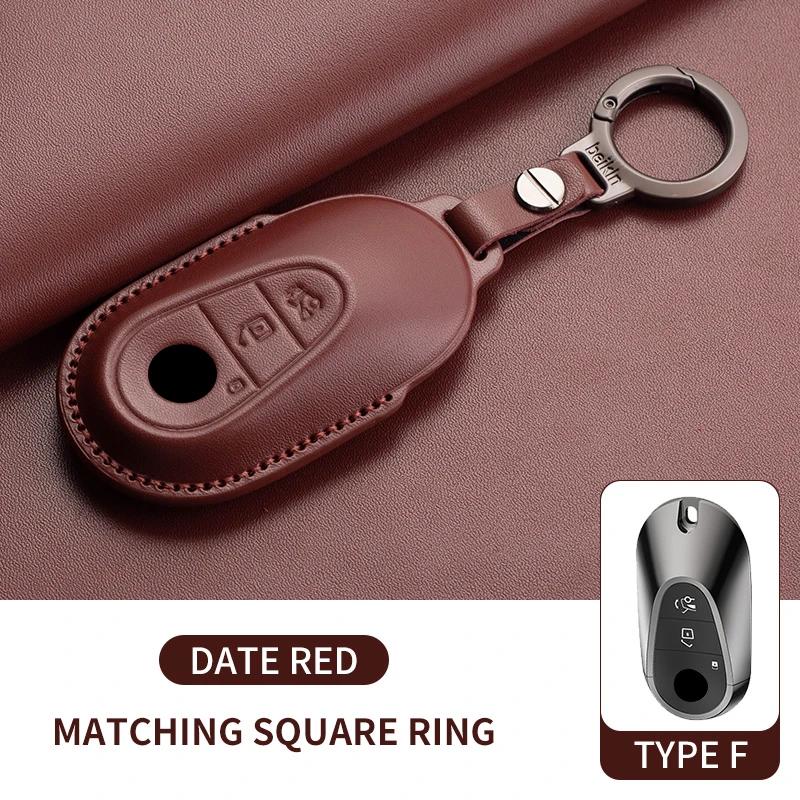 Car Key Fob Shell For Mercedes Benz A C E S G Class CLE CLA GLC W177 W205 W213 W222 X167 AMG Leather Car Remote Key Case Cover