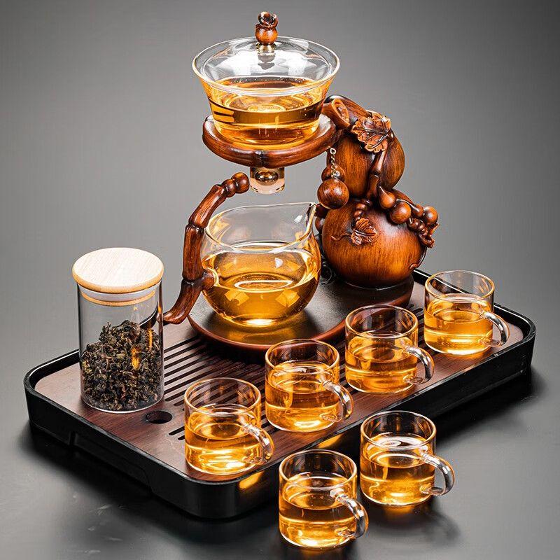 

Qianyu Gourd Glass Magnetic Kung Fu Tea Set