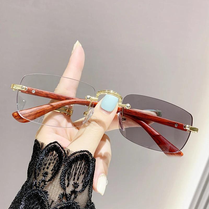 

Женские фотохромные очки для чтения без оправы, унисекс, модные, новые, меняющие цвет очки для дальнего зрения, роскошные мужские очки для пресбиопии 0+1,0+4,0 3.0