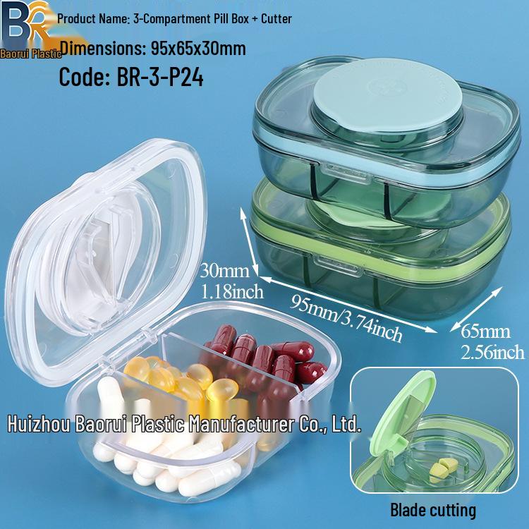 7-Day Round Petal Pill Box: Compact 7-Grid Medicine Organizer for Travel