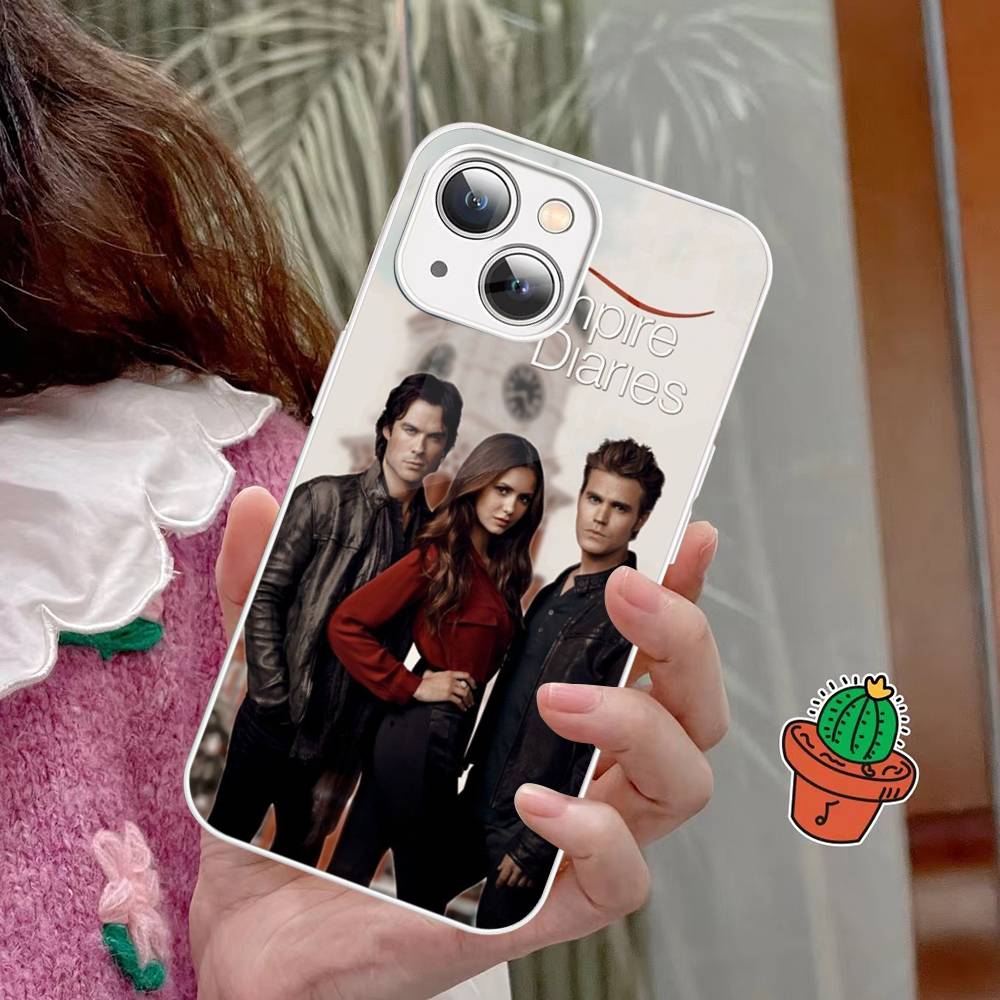 T-The V-Vampire Diaries Movie For iPhone 14 13 12 Mini 11 Pro XS Max X XR 14 Plus Tempered Glass Cover