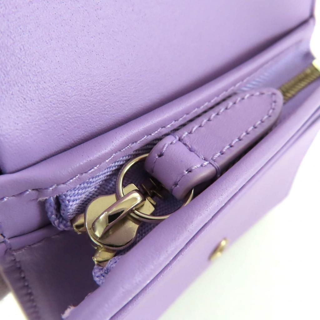 Pristine GUCCI Bifold Wallet Metallic purple Patent leather Women 847207 Used