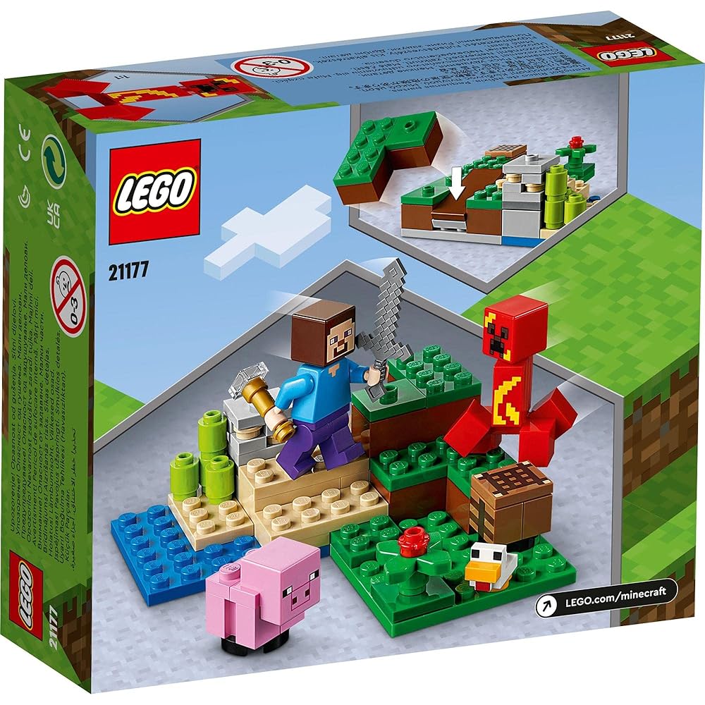 LEGO Minecraft Creeper Showdown Set 21177 Building Blocks Toy for Kids Ages 7 and Up