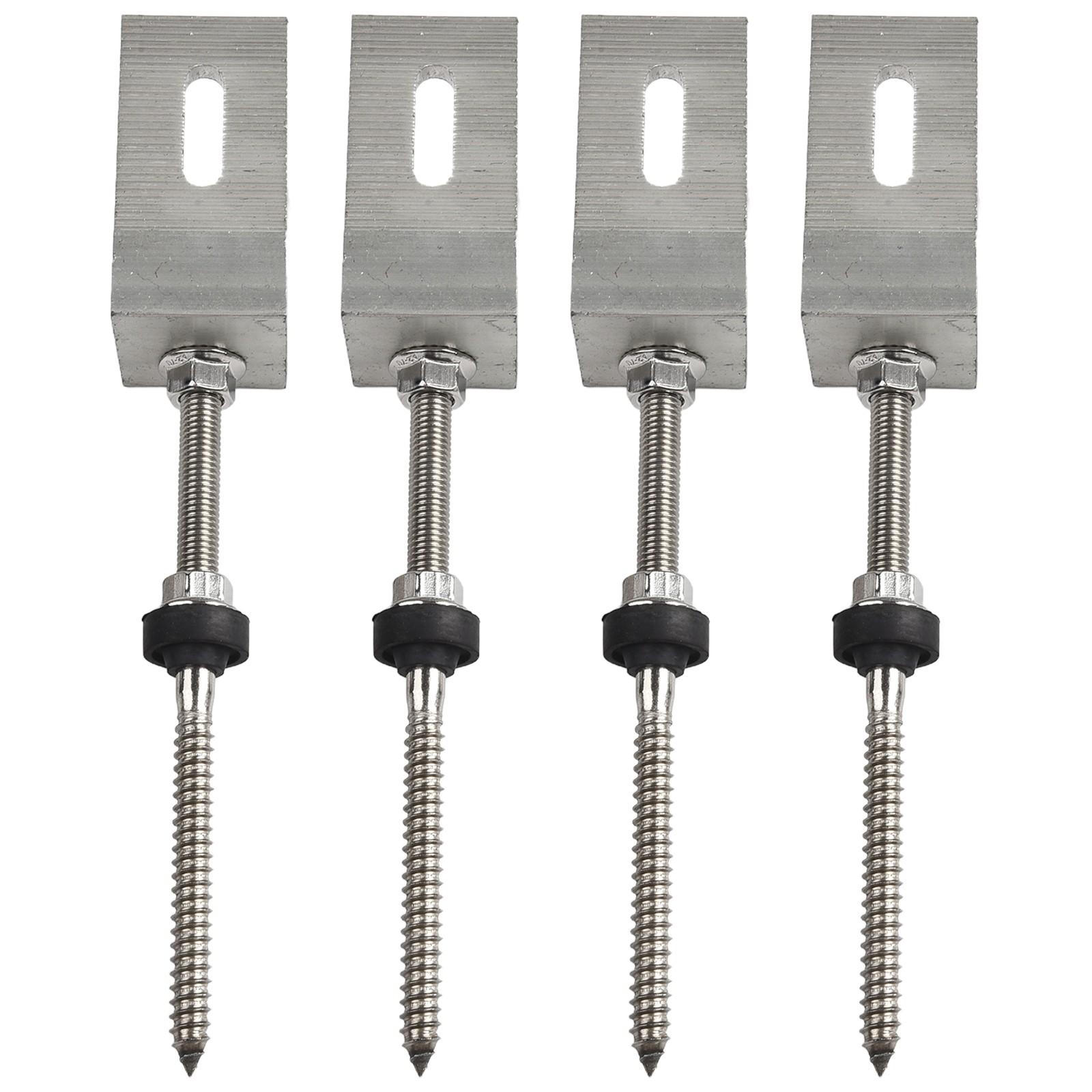 With Pole Screws +stainless Steel 4 Sets Aluminium Alloy 200mm