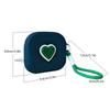 Love Heart Storage Bag Silicone Coin Purse Wallet With Weaving Lanyard Portable Data Cable Earphone Organizer Key Pouch