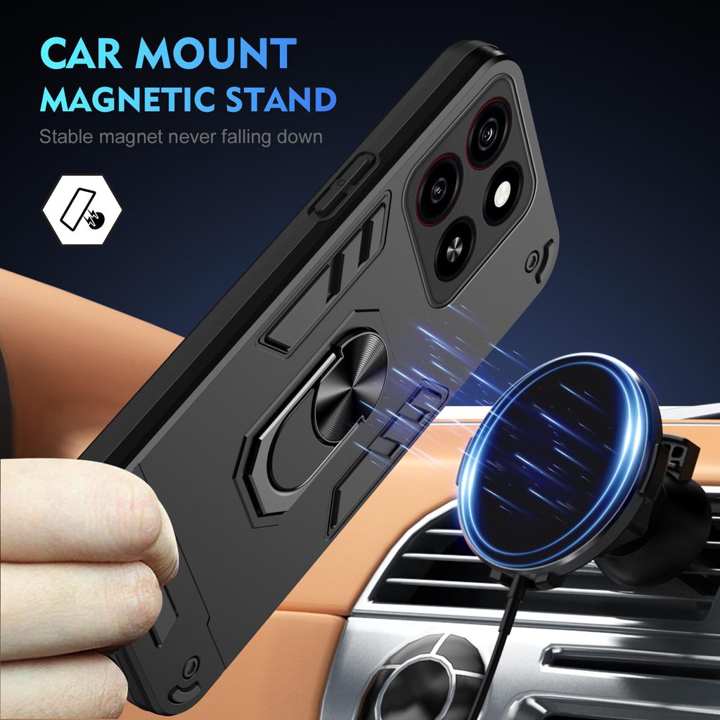 Military Grade Case for ZTE Blade A35 A55 A54 Protective Cover Shockproof Ring Stand Holder Fundas Coque