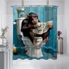Humorystyczna zasłona prysznicowa z małpką: Odkryj osobliwy design, miękki materiał i radosną atmosferę dla Twojej wyjątkowej łazienki.