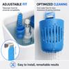 Hanging Toilet Tank Cleaning Tablet Holder Adjustable Silicone Basket with Metal Hook for Bathroom Toilet Bowl Cleaning