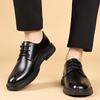 Fashionable Men Comfortable Business British Casual Carved Leather Shoes Classic Men Korean Version Fashion Lace Up Oxford Shoes
