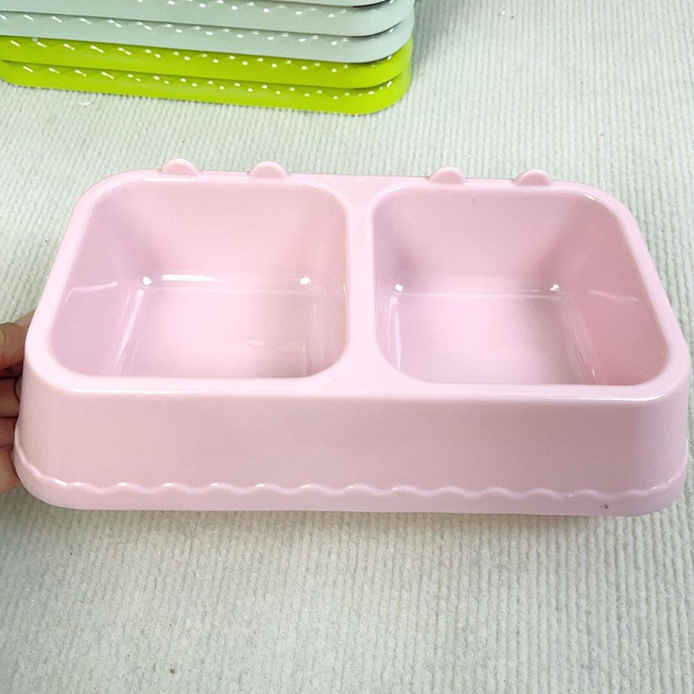Pet Double Bowl Cat Bowl Dog Bowl, Non-Slip Pet Food & Water Bowl Set, Durable Pet Feeding Utensils Pet Supplies