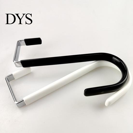 Towel Hook Back Door Punch-free Strong Bearing Capacity Mini S-Shaped PVC Carbon Steel for Kitchen Behind Cabinet Hanger