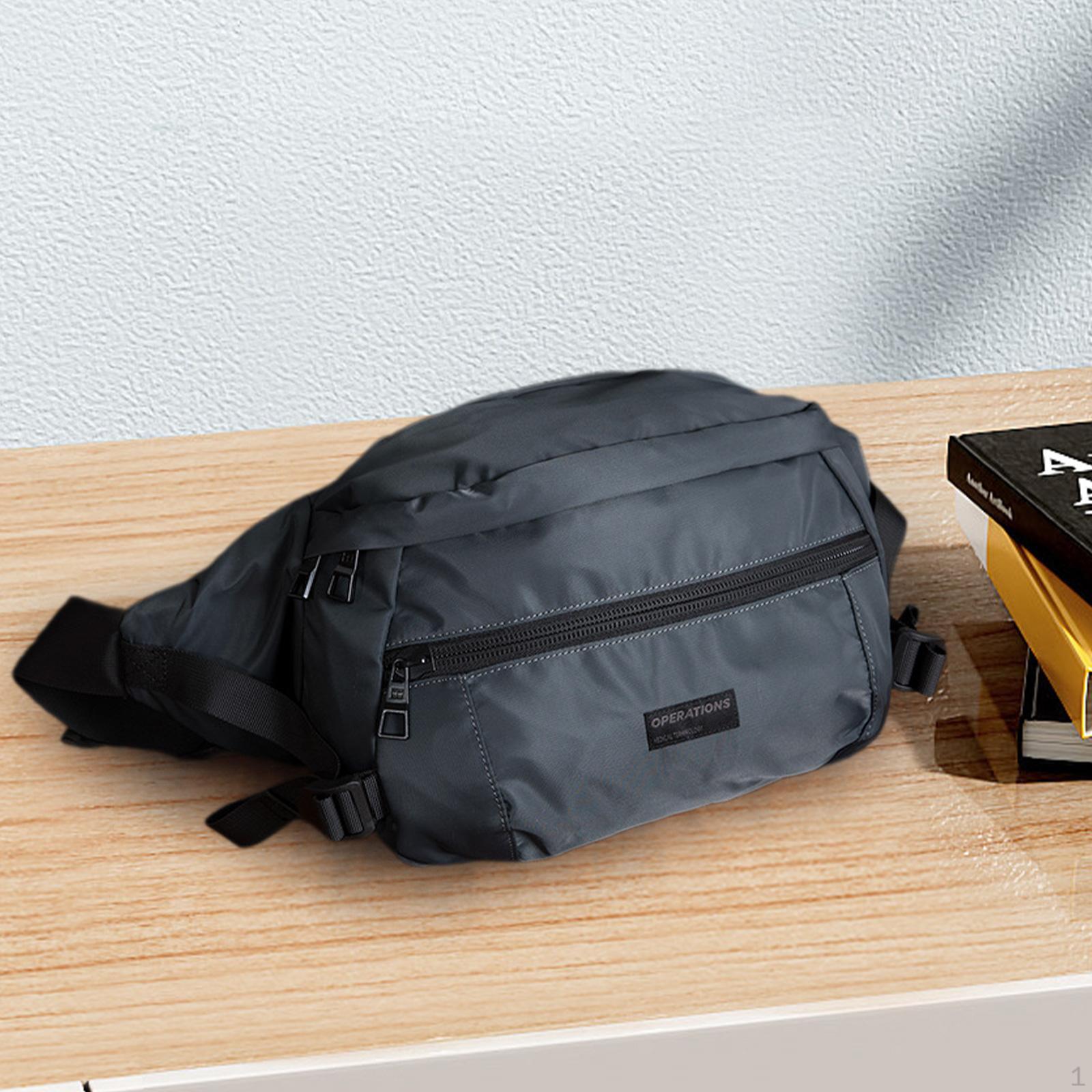 

Сумка через плечо для переноски на груди для работы, рыбалки серый