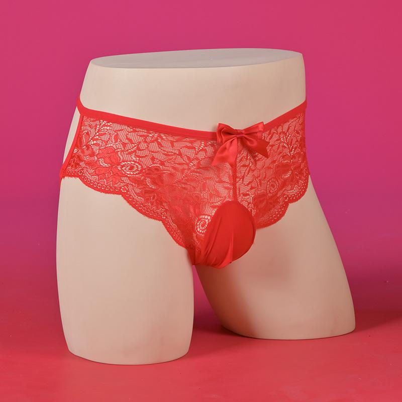 Δαντελωτό Διάφανο Sissy Pouch Σλιπ Σέξι Δαντελωτό Διάφανο Σλιπ Γκέι Άνδρας Με Διαχωρισμό Για Κούκλα Εσωρούχα JK Καμαριέρα Άνδρας Σλιπ