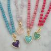 Malachite Beads Stone Necklaces Dopamine Color Colored Stone Charms Jewelry  Beach