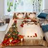 Christmas Tree Fireplace 3D Printed Duvet Cover Set Soft Comfortable Luxury Bedding Set Christmas Theme Quilt Cover Pillowcases