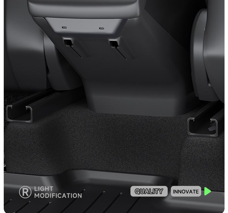 Flannel Anti-Kick Pad for Tesla Model Y/3 Rear Console - Wear-Resistant Protector