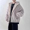 Men's Harajuku-Style Fur Collar Cotton Jacket - Japanese Autumn/Winter Fashion