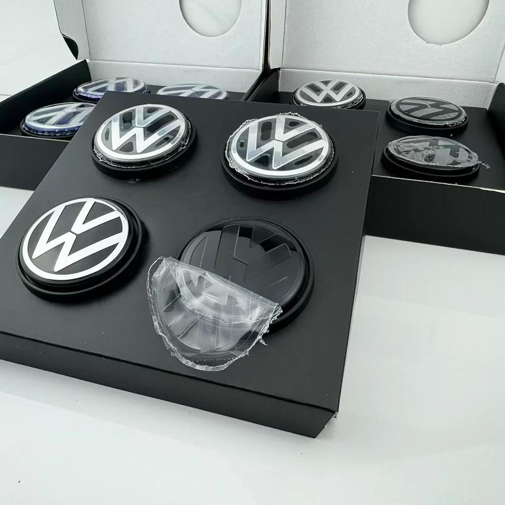 FD06-Floating Wheel Center Caps Hub Cover 4pcs 56mm 65mm For Volkswagen VW Golf 5 6 7 Passat B6 B7 B8 Tiguan Polo Jetta GTI 3B7601171