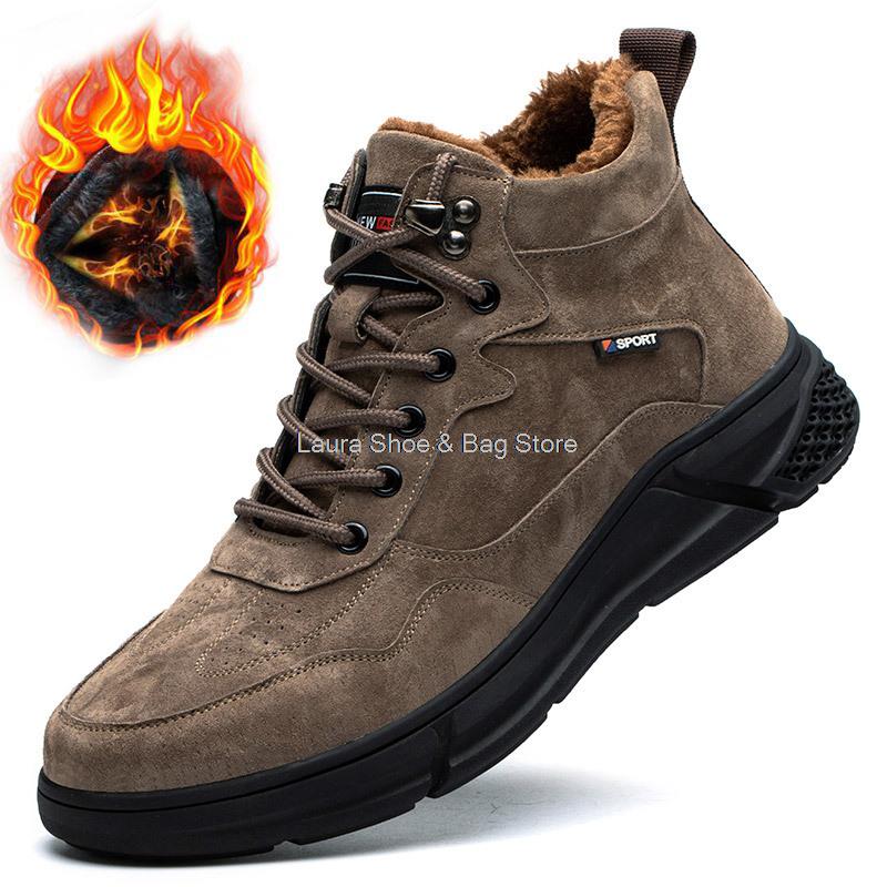 Fashion Men's Safety Shoes Puncture-Proof Outdoor Sneakers for Man Steel Toe Indestructible Safety Boots Men Work Shoes Suede Work Boots