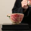 Flint Red Ceramic Tea Sea Old Retro Style Peony Household Small Hand Grab Fair Cup Tea Dispenser Uniform Tea Cup