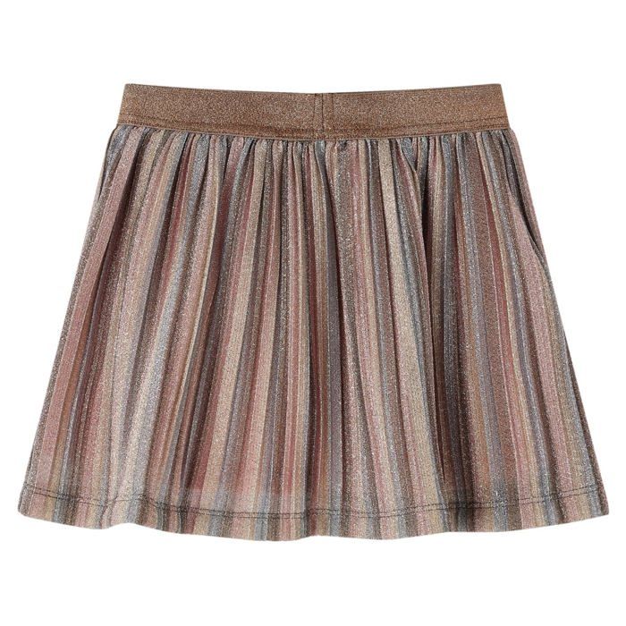 Pleated Skirt with Sequins for Children Brown and Pink 92/104/116/128/140