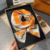 Small Silk Scarf Women's Spring and Autumn Thin Korean Version Versatile Thin and Narrow Long Scarf Tied Hair Temperament Square Scarf with Suit Shirt