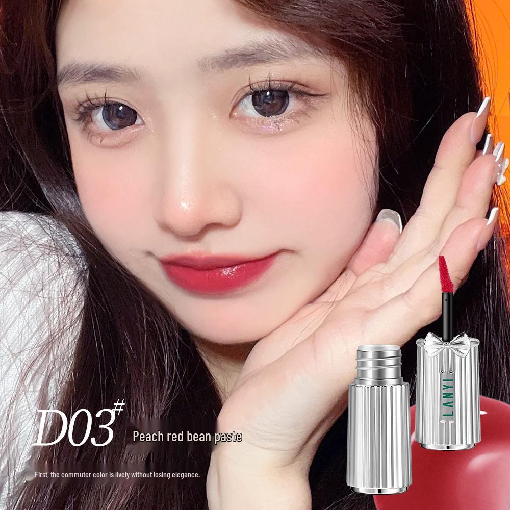 Lan Yi Matte Velvet Lip Glaze: Moisturizing, Non-Stick, Whitening. Perfect for Students & Natural Look.