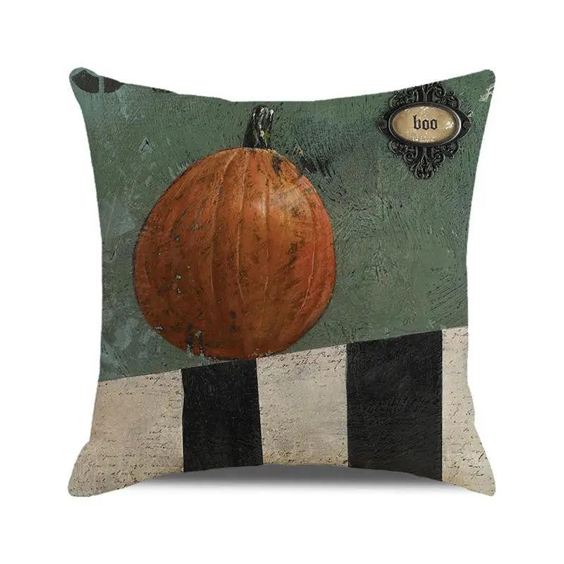 Halloween Holiday Party Decorations Pumpkin Cat Ghost Face Pillowcase Suitable for Home Living Room Sofa Room Decoration