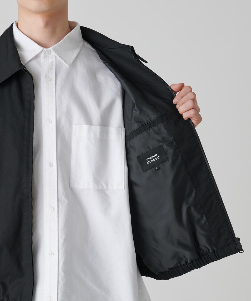 Musinsa Standard Cotton Minimal Blouson Jacket [Black]
