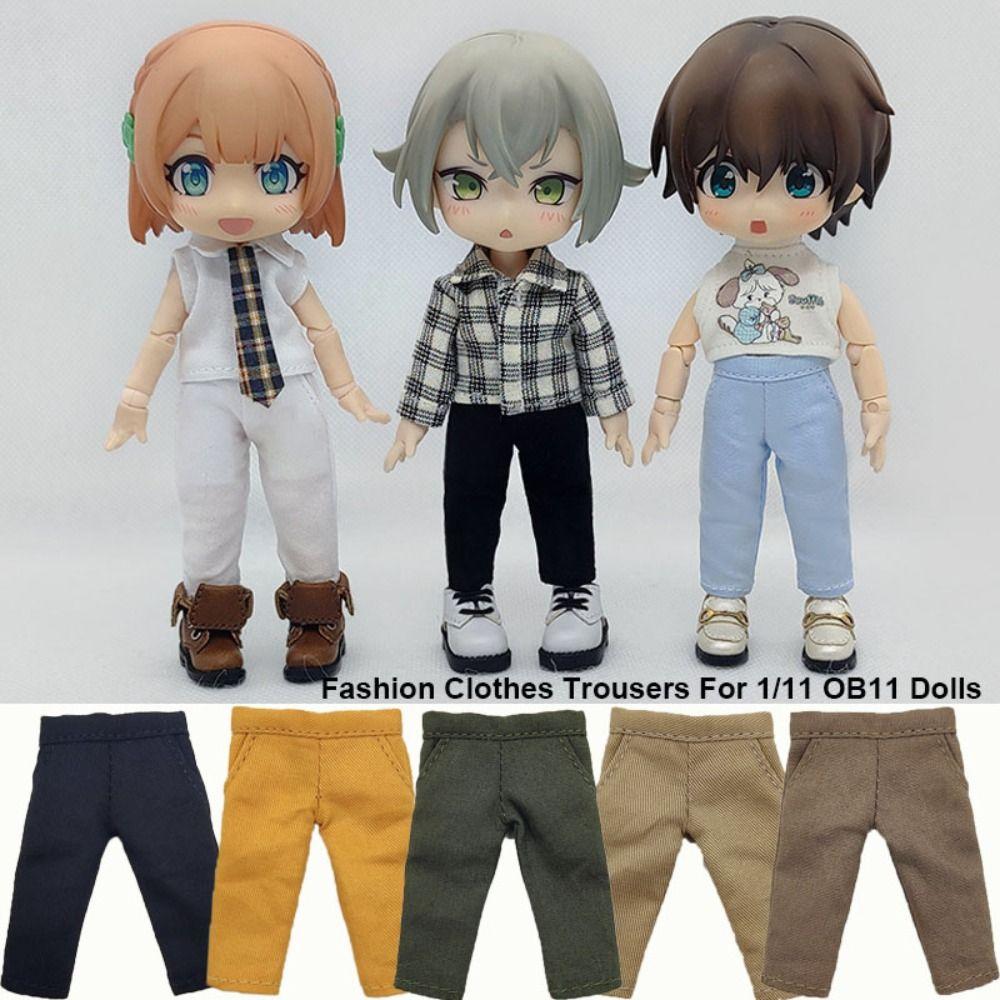 Cute Doll Clothes Mini Denim Trousers for 1/11 OB11/Obitsu11Dolls/1/12Bjd Doll Doll Accessories
