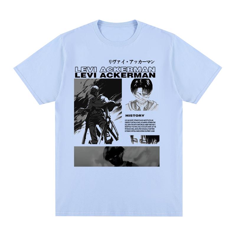 

Attack On Titan Rival Ackerman Levi Vintage T-shirt Hip Hop Streetwear Anime Cotton Men T shirt New Tee Tshirt Womens Tops 4XL