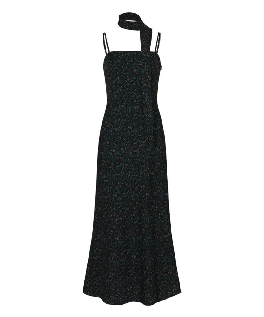 Lulu Seoul Brooke Slim Dress (Scarf Set / Black)
