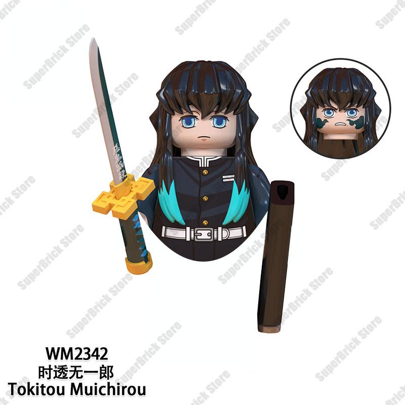 Demon Slayer Mini Action Figures Hot Anime Dolls Bricks Kamado Tanjirou Kibutsuji Muzan Building Blocks Model Toys Kids Gift Set